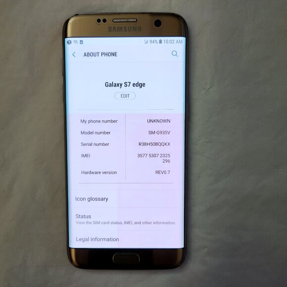 Samsung Galaxy S7 Edge 32GB Gold Platinum - Verizon - Picture 4 of 4